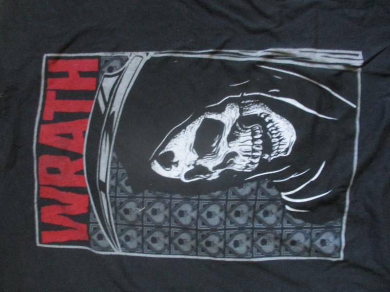 ZERO FOXTROT USA WRATH skull & grim reaper death T SHIRT black LARGE