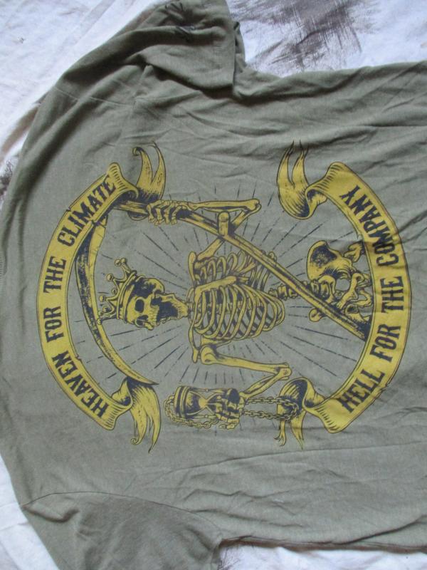 ZERO FOXTROT made in USA heaven & hell T SHIRT militry og green LARGE