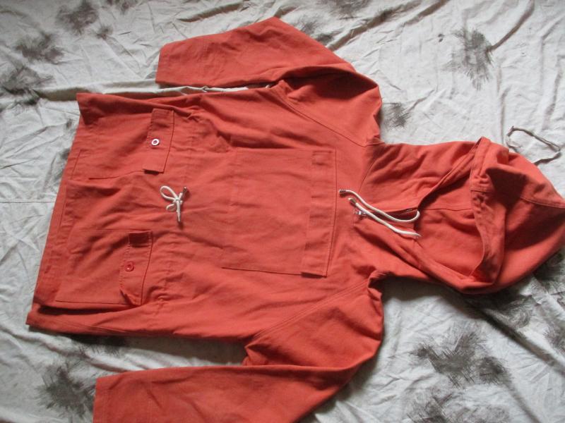 Wolf Clothing Cadet Smock 1960s Style Cotton Canvas Rescue Orange Size Large