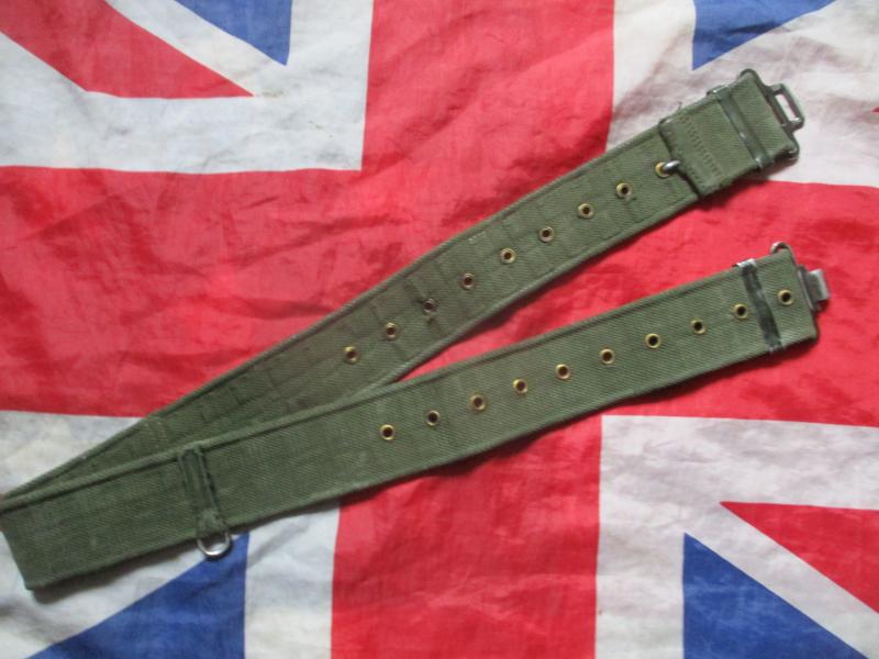 BRITISH ARMY PARACHUTE REGIMENT ISSUE 58 PATTERN WEBBING BELT rare size LARGE XL