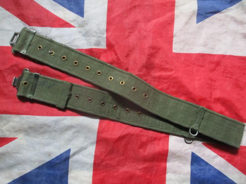 BRITISH ARMY PARACHUTE REGIMENT ISSUE 58 PATTERN WEBBING BELT rare size LARGE XL