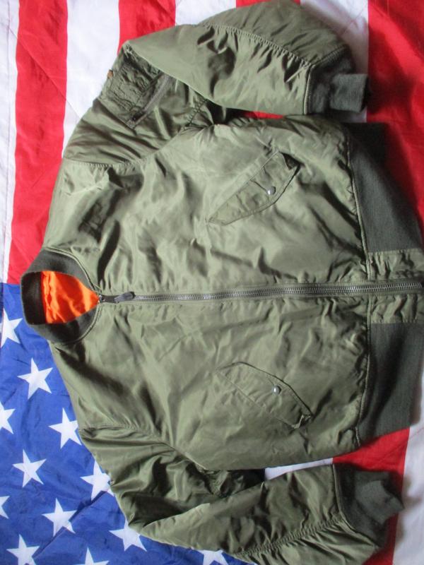 REAL ORIGINAL ALPHA INDUSTRIES USA MA1 bomber pilot JACKET COAT usaf green XXL