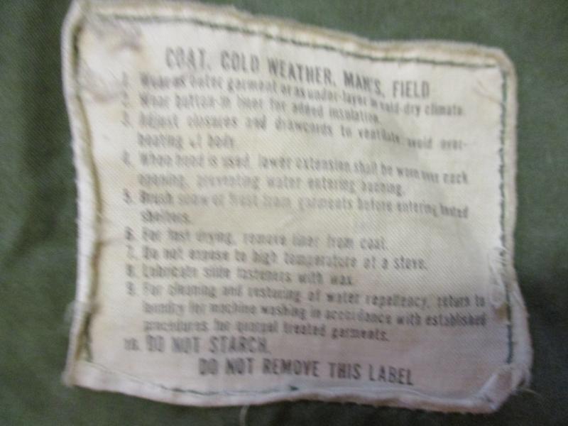 1972 genuine US ARMY ISSUE VIETNAM WAR worn OG 107 usa M65 COAT COMBAT jacket ML