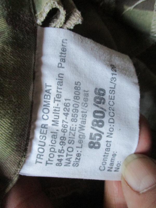 BRITISH ARMY MTP combat 95 soldier 95 jungle tropical TROUSERS PANTS 85/80/96 M